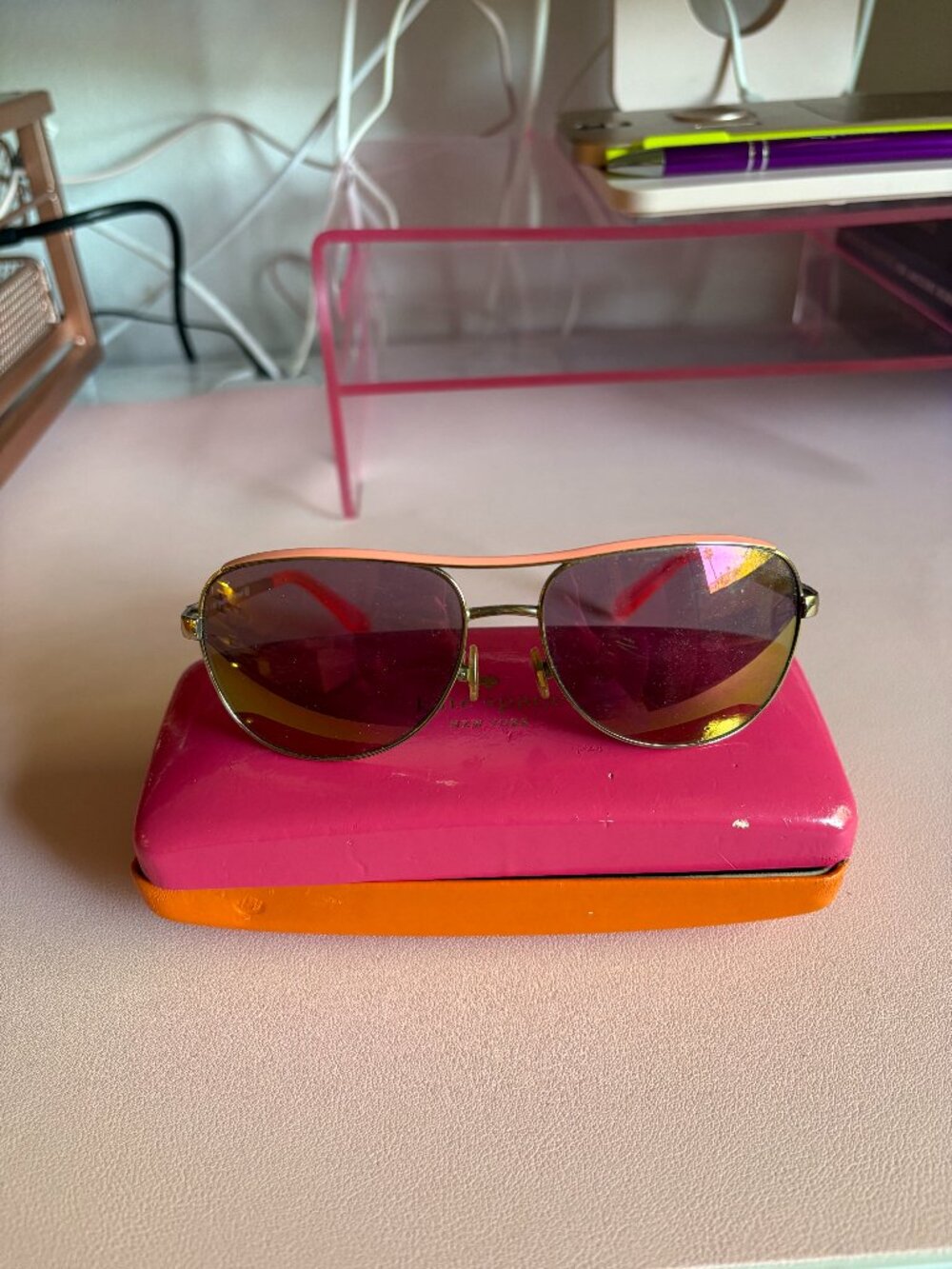 Used Kate Spade Pink Aviators